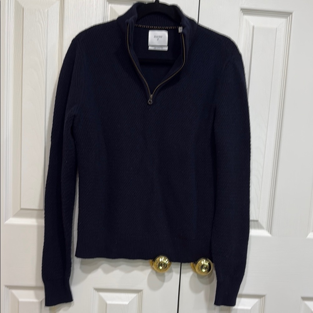 Billy Reid Blue Zip Up Sweater - Picture 3 of 4